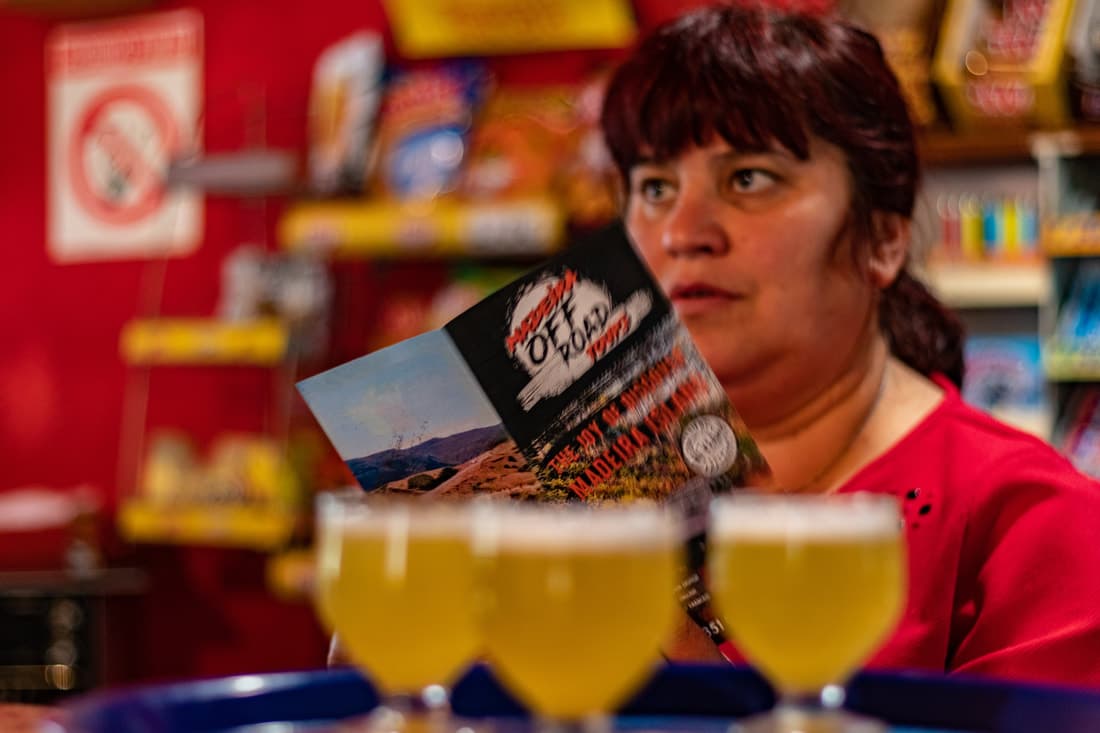 Glasses of poncha, Madeira's traditional drink, during a tour stop