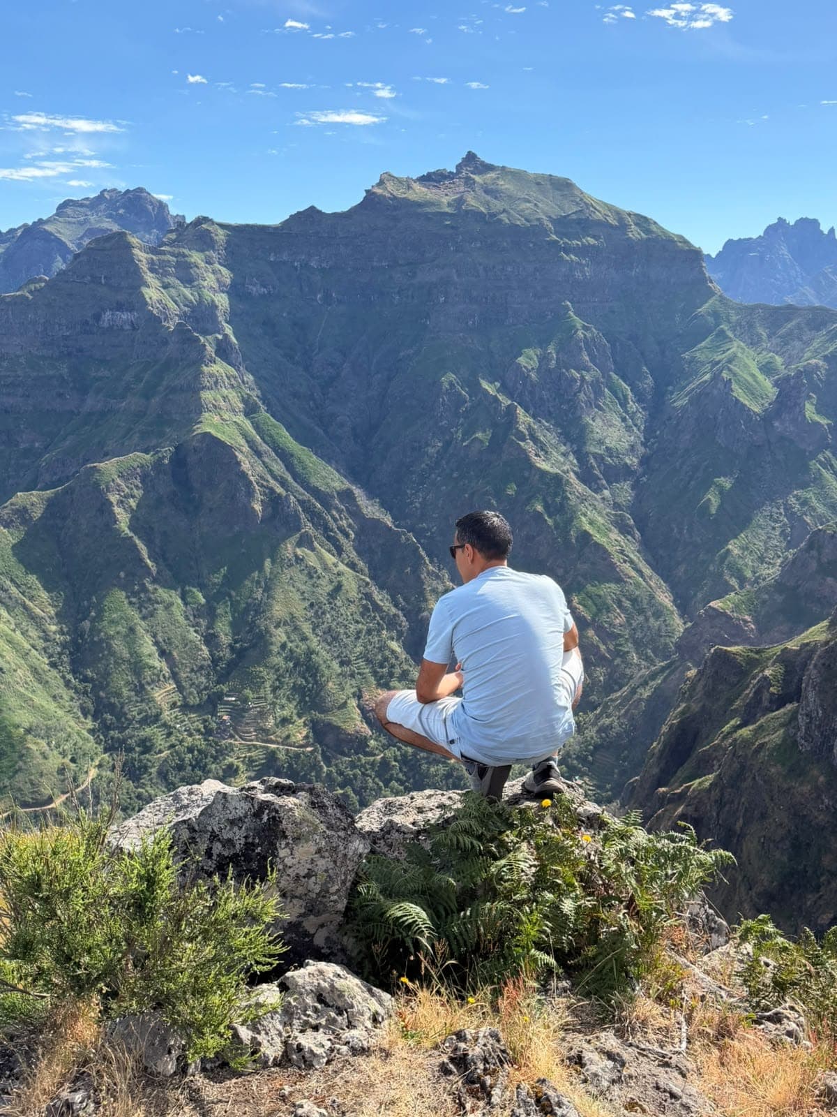 Miguel, founder and local guide of Madeira Off Road Tours, overlooking the mountains