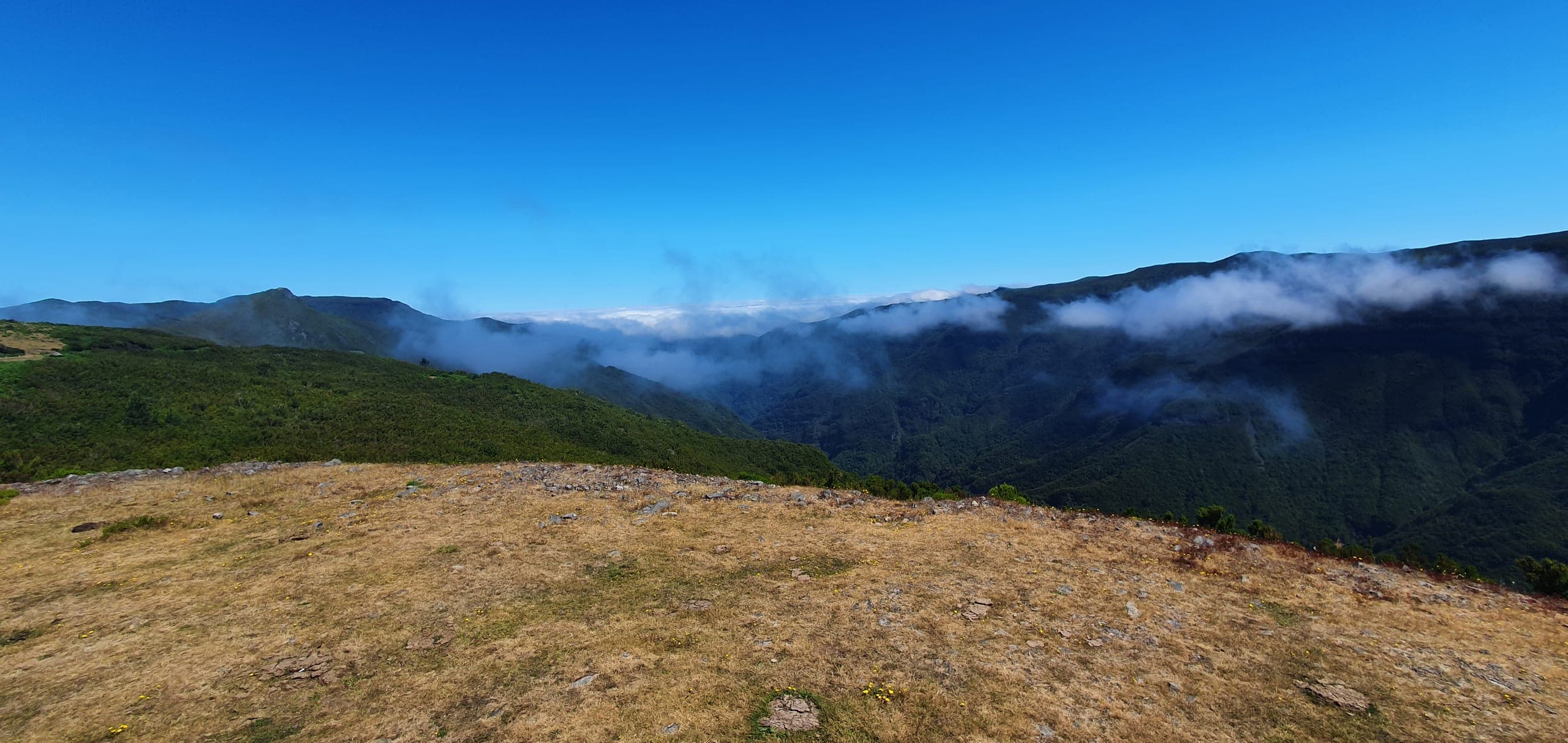 Clouds spilling over the ridges of the Paul da Serra plateau